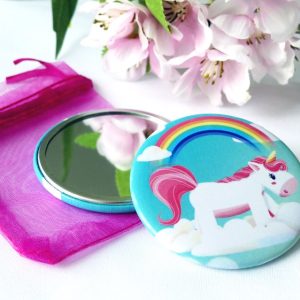 Miroir de poche “Licorne Arc-en-ciel”