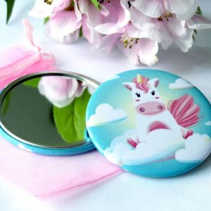 Miroir de poche “La tête dans les nuages”