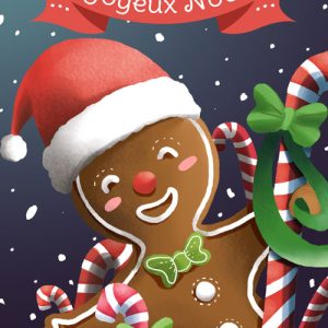 Carte postale illustrée “P’tit Biscuit”
